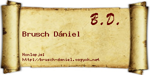 Brusch Dániel névjegykártya